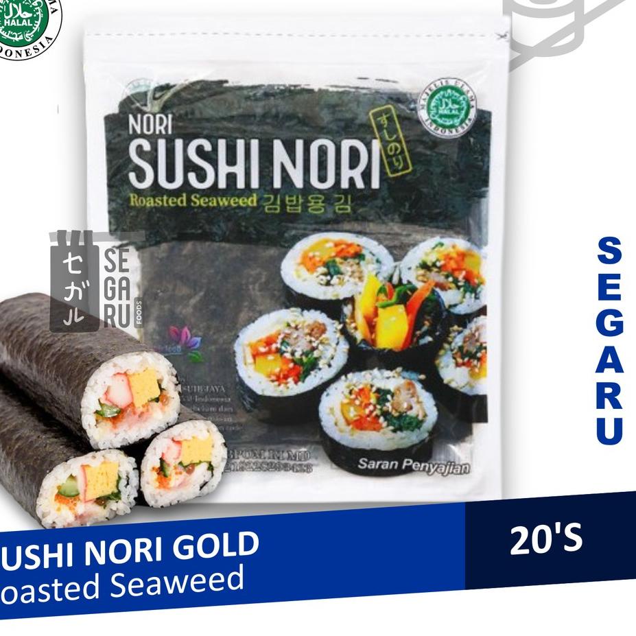 

Super deal Sushi Nori Sheet Gold 20 Lembar | Sushi Roasted Rumput Laut Halal MUI
