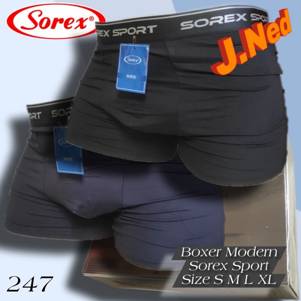 J247D - CELANA DALAM BOXER PRIA SOREX SIZE S - XL  PER BOX ISI 2 PCS