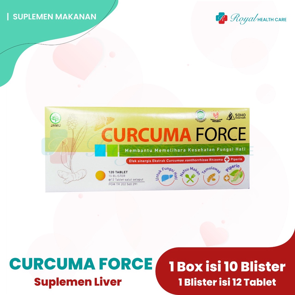 CURCUMA FORCE STRIP 12 Tablet Suplement Ekstrak Temulawak