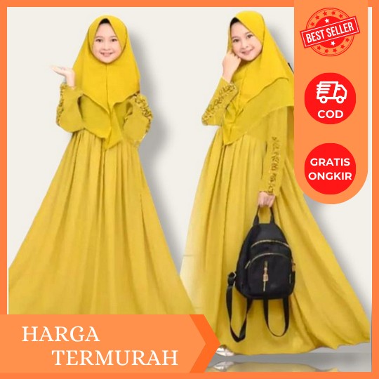Gamis Anak Terbaru Lebaran 2023 Elegan Lucu Import Karakter Viral Anak Perempuan Model Kekinian Set 