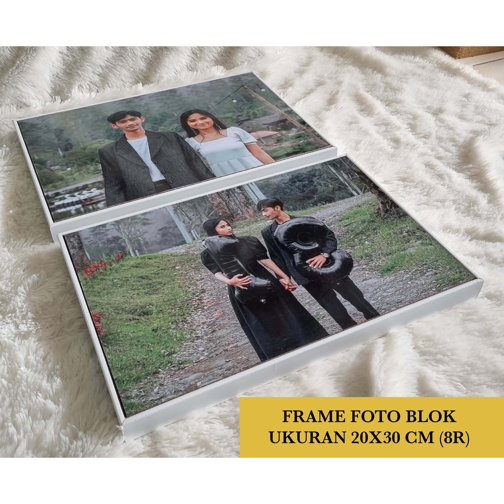 CETAK FOTO BINGKAI UKURAN 20x30 ( 8R ) CM LAMINASI - FRAME FOTO BLOCK
