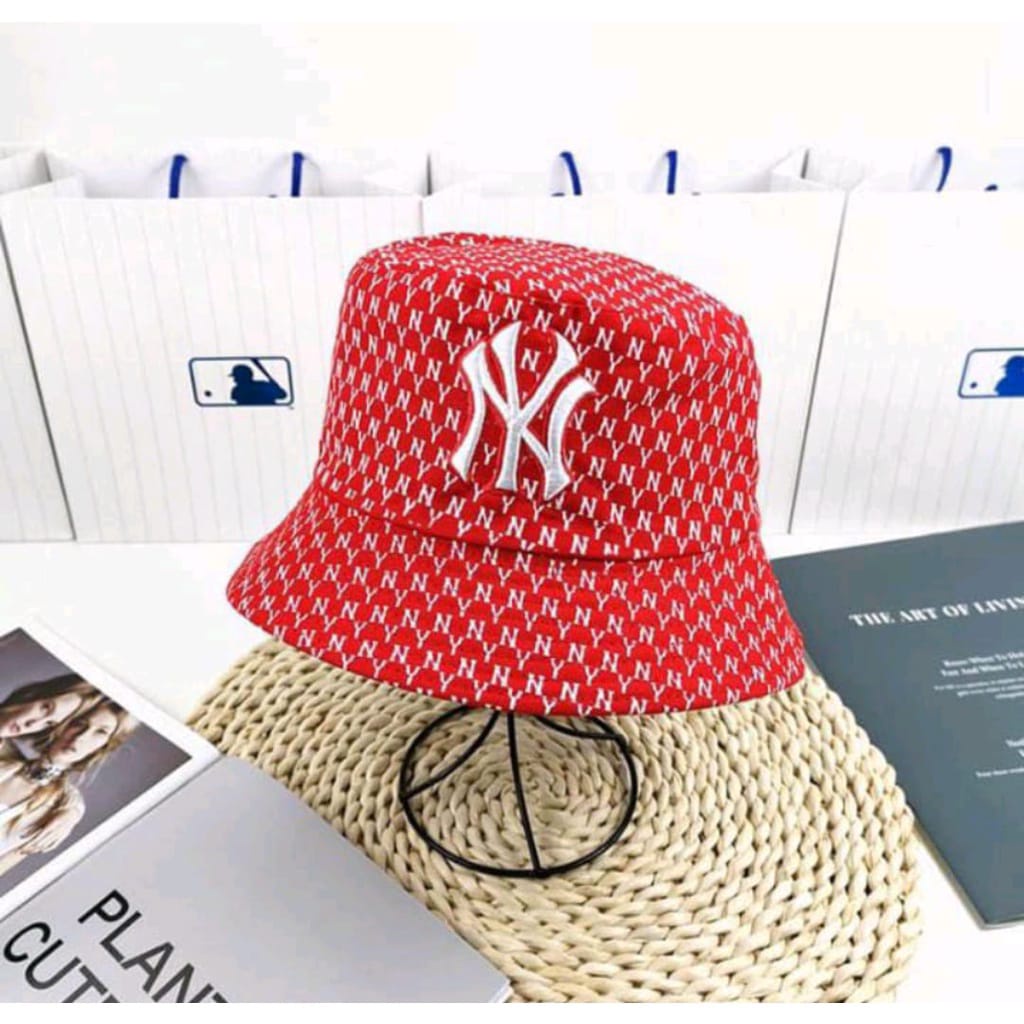 Topi Bucket Hats NY Bucket Korea Fashion Import Casual Style Premium Quality/Bucket pria wanita kekinian