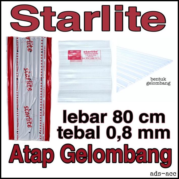GRATIS ONGKIR STARLITE ATAP GELOMBANG PVC 