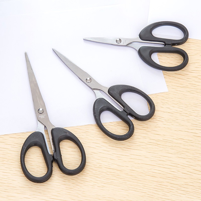 GUNTING KERTAS SEDANG KANTOR LHP 165 LADY POP OFFICE SCISSORS GAGANG HITAM STAINLESS STEEL KUALITAS BAGUS MURAH SUPER TAJAM COD