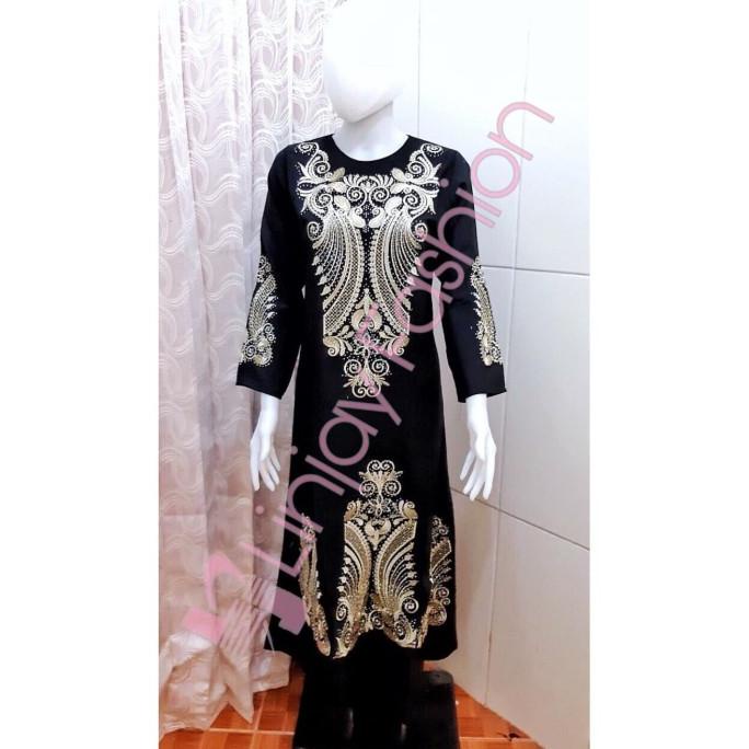 Gamis Hitam Bordir / Gamis Bordir Tasik / Gamis Arab / Abaya Hitam Bor