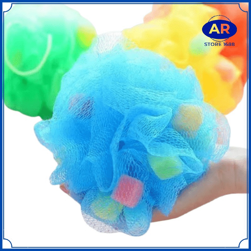 AR SPONS MANDI JARING GOSOK BADAN / SHOWER PUFF / SPONGE JARING KECIL