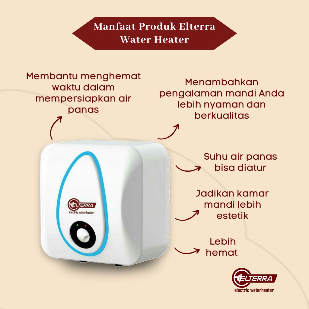 Elterra GC 15L Handal Water Heater electric - pemanas air listrik untuk kamar mandi