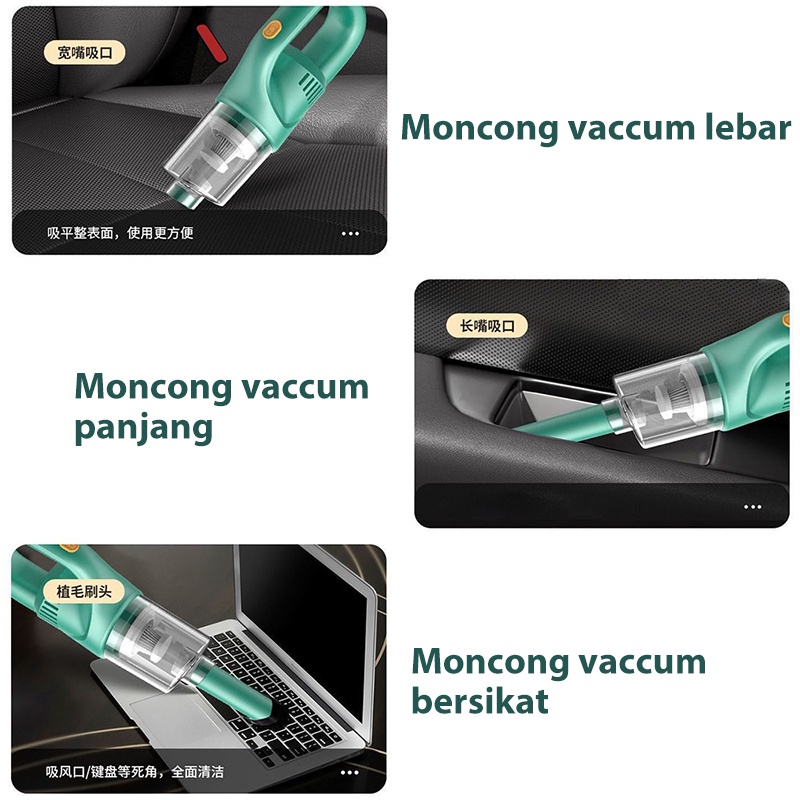 Car Vacum Cleaner Mobil Penyedot Debu Portable 12000PA Hisap Handheld Vacuum Cleaner Portabel untuk Rumah &amp; Mobil