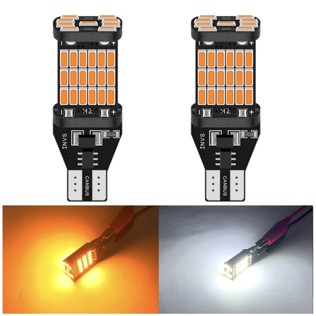 LAMPU LED SENJA KOTA MOBIL MOTOR SUPERBRIGHT  - T15 T10 W16W 4014 45LED - CANBUS ERROR FREE. senja kota sein riting sign rem lampu mobil lampu motor