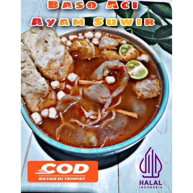 

Baso Aci Ayam Suwir / Homade / hot jletot/ Boci Ayam Suwir