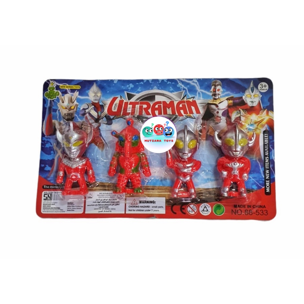 MUTIARATOYS Mainan Robot Ultraman Mini Kerdil 4 pcs No.88-533