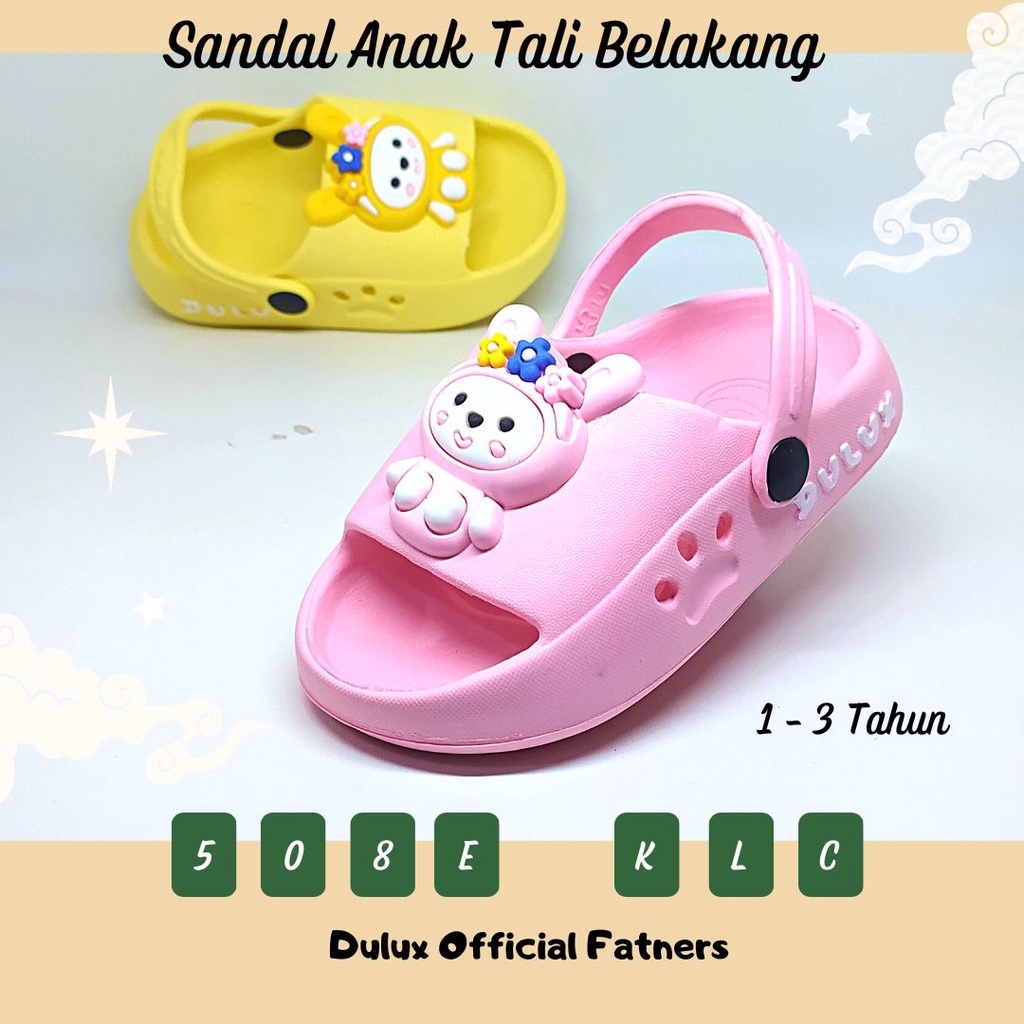 MD79 - Sendal Anak Terbaru 2023 Tali Belakang Usia 1 3 Tahun Motif Kelinci