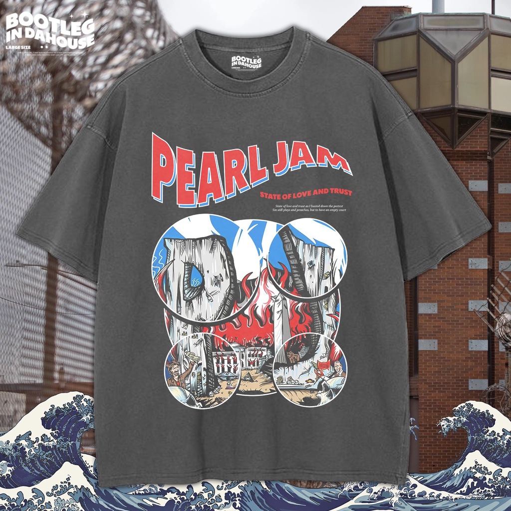 PEARL JAM Oversize T-shirt / Kaos Oversize PEARL JAM