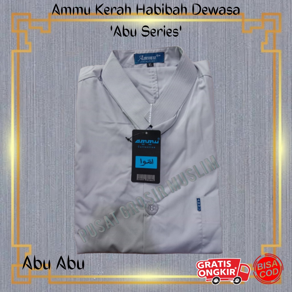 Baju Koko Ammu Dewasa Abu abu Series Termurah!!!