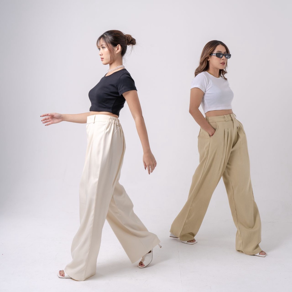 AIJO - Chatrina Cullote Wanita - Celana Panjang Wol