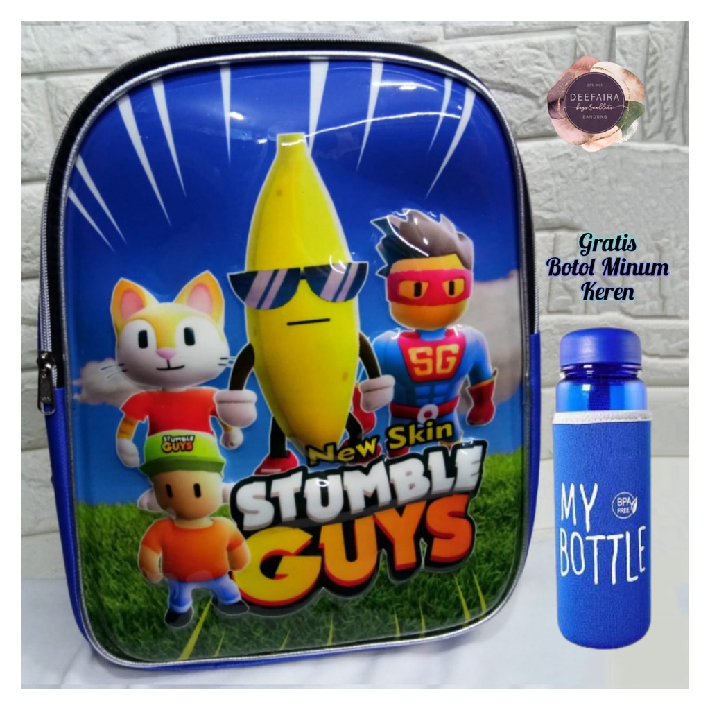 Tas Ransel Anak Laki Laki Tk Paud Sd Model 3D HStmblx Gratis Botol Minum Keren