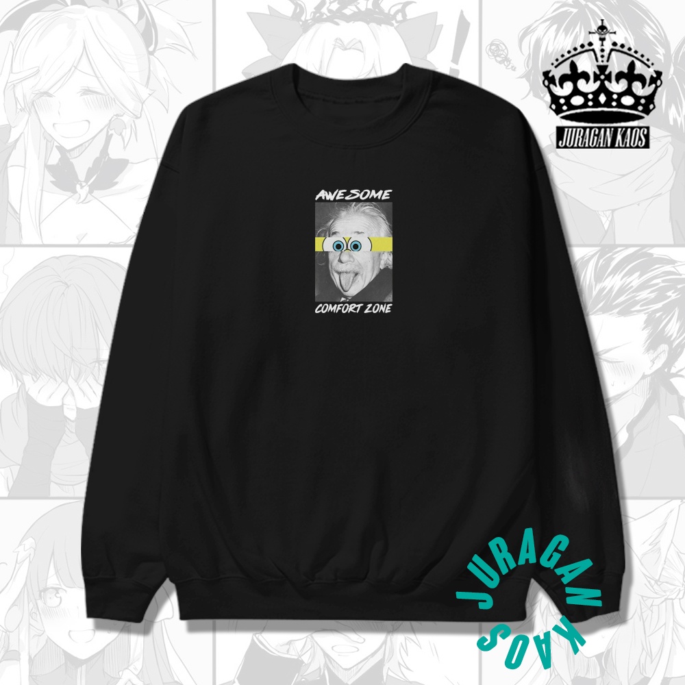 Sweater Crewneck Sweatshirt Awesome Cotton Fleece / Crewneck Hoodie Distro Pria Wanita / Jaket Hodie