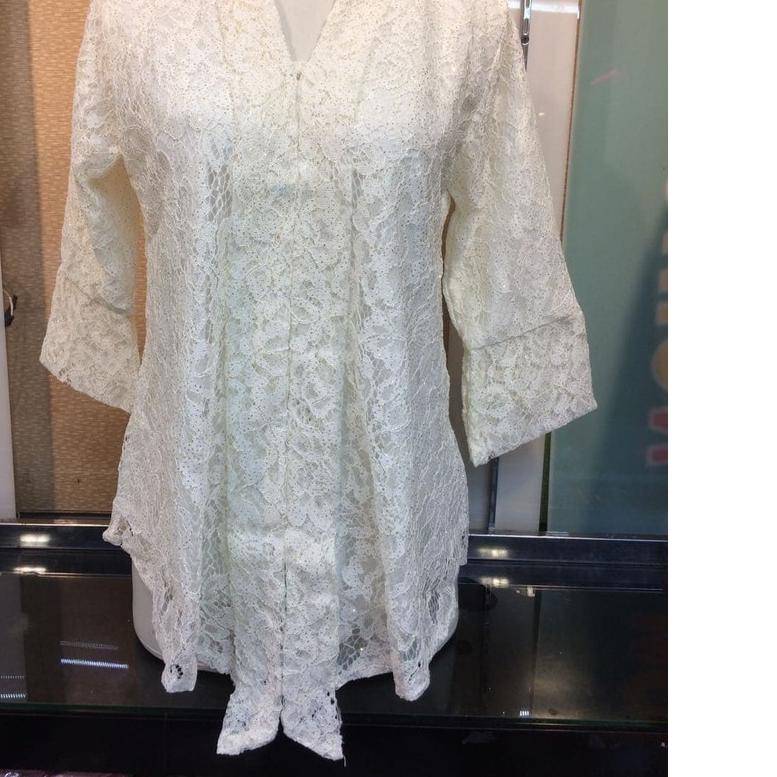 ➬ Kebaya Modern Atasan Floy Brukat Putih dan Lainnya ◌