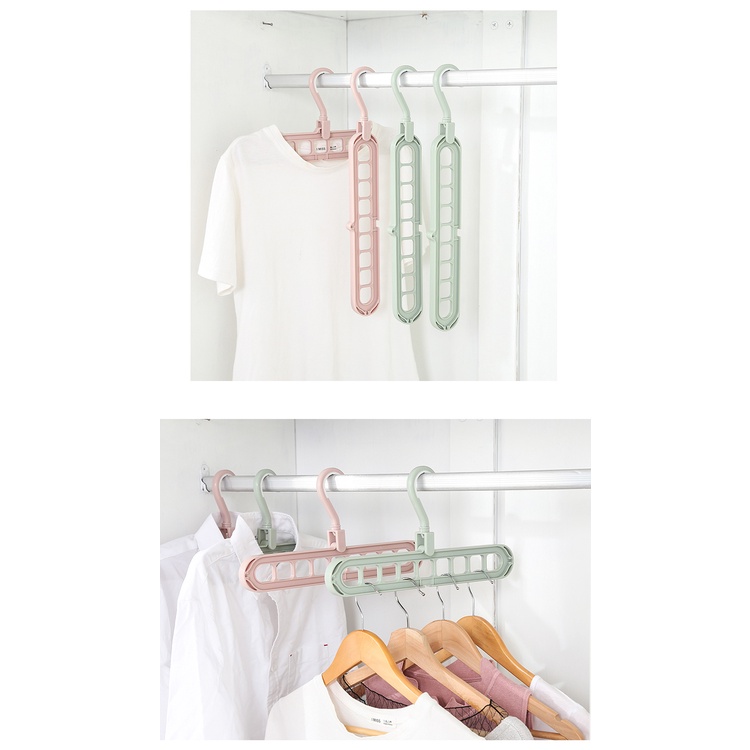 Gantungan Baju 9 Lubang (PTM) / Gantungan Baju 9in1 / Hanger Pakaian / Magic Hanger Ajaib 9in1