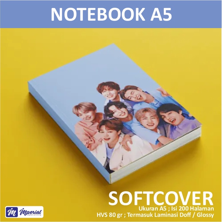 

Cetak Notebook A5 Custom 200 Halaman / Softcover / Hardcover / Spiral
