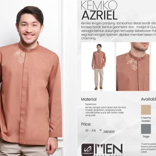 Discount Rabbani Kemko Azriel Koko Baju Muslim Pria Lengan Panjang XS-XXL /BAJU KOKO PRIA/BAJU KOKO 