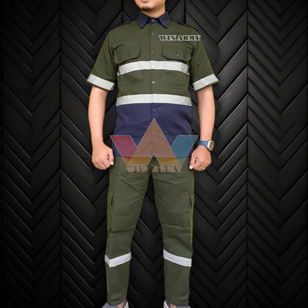 Setelan Kombinasi Safety Wearpack Safety Atasan Kombinasi Kemeja Safety / Baju K3 / Baju Kerja Lapangan / Seragam / Proyek