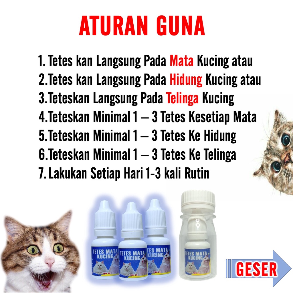 Obat Tetes Mata Hidung Telinga Kucing 3 Fungsi dalam 1 Botol