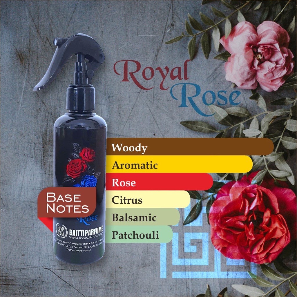 Freshner Pengharum Ruangan Baitti Parfume Aroma Royal Rose 250 ml Non Alkohol Termurah