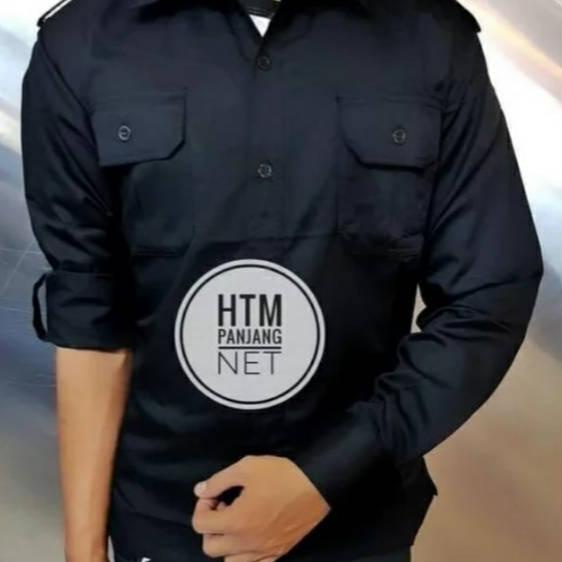 Ω KEMEJA PDH HITAM LENGAN PANJANG - KEMEJA PDL HITAM LENGAN PANJANG - BAJU PDH - BAJU PDL -KEMEJA PR