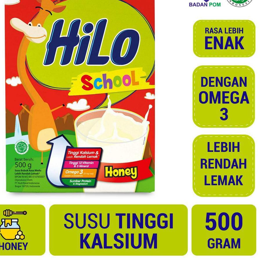 

۩ HiLo School Honey 500 gram - Susu Tinggi Kalsium Rendah Lemak ♙