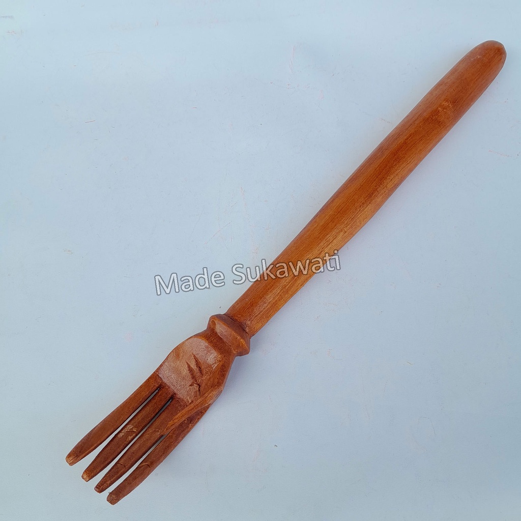 Garukan punggung kayu motif tangan kerajinan hiasan penggaruk handmade