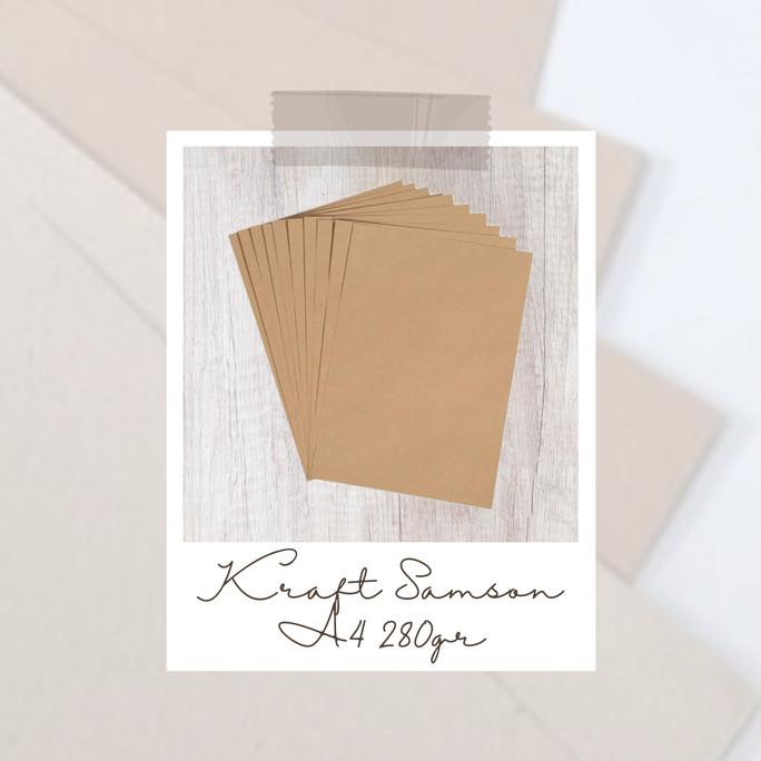 

kertas samson Kraft brown Paper 280 gr A4 price tag hang tag undangan