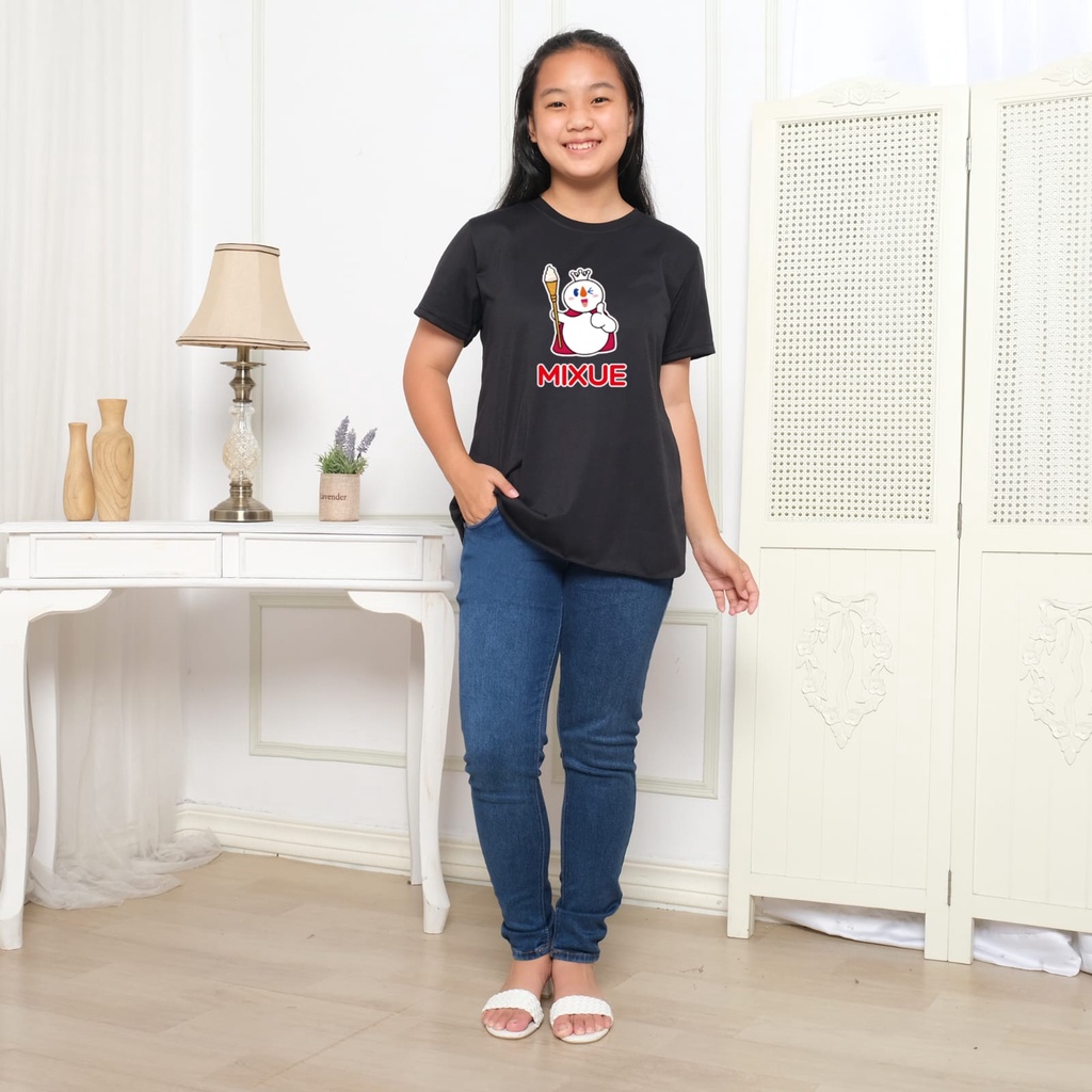 Kaos Casual Anak Perempuan Mixue Top 10-1 Tahun