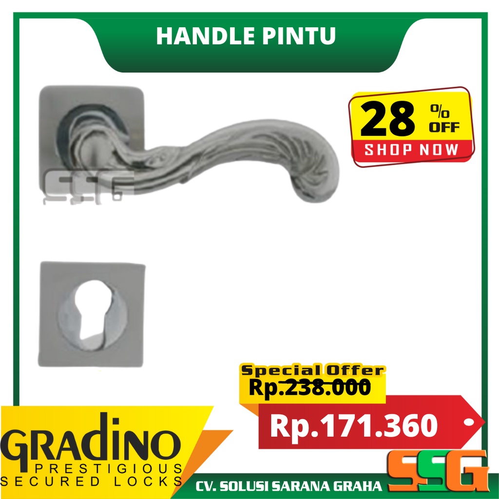 Handle Pintu GRADINO GRD 99.13 AC+AS Gagang Pintu Pisah / Pegangan Pintu
