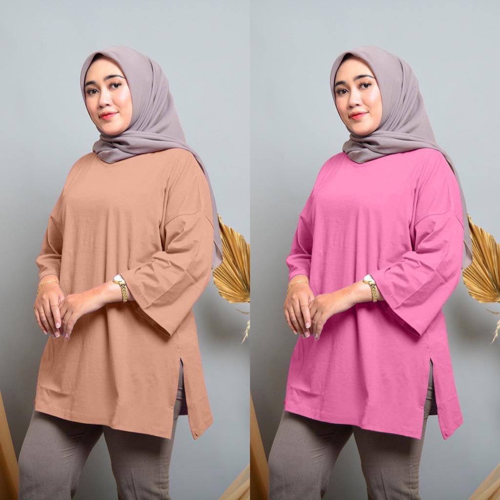 VS - KEYSILA OVERSIZE LONGSLEEVE LENGAN PANJANG FASHION WANITA BABYTERRY / ATASAN BLOUSE