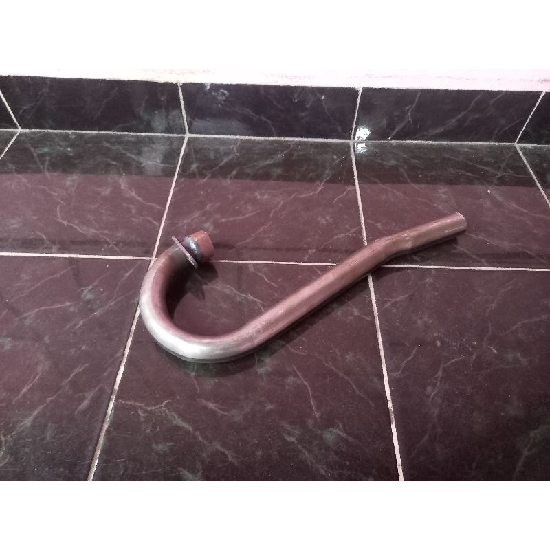 Bergaransi Pipa Leheran Knalpot Motor Header Leher Kenalpot Trail Honda Gl Cb Megapro Mp Tiger