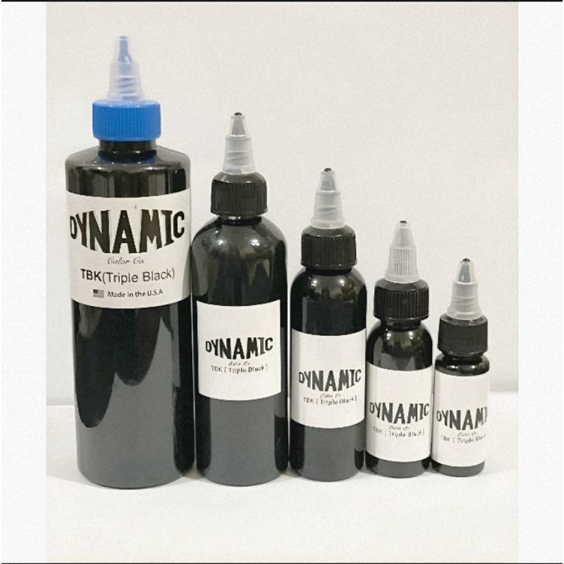 Dynamic Triple Black Original - Tinta Tatoo Asli - Tato TBK