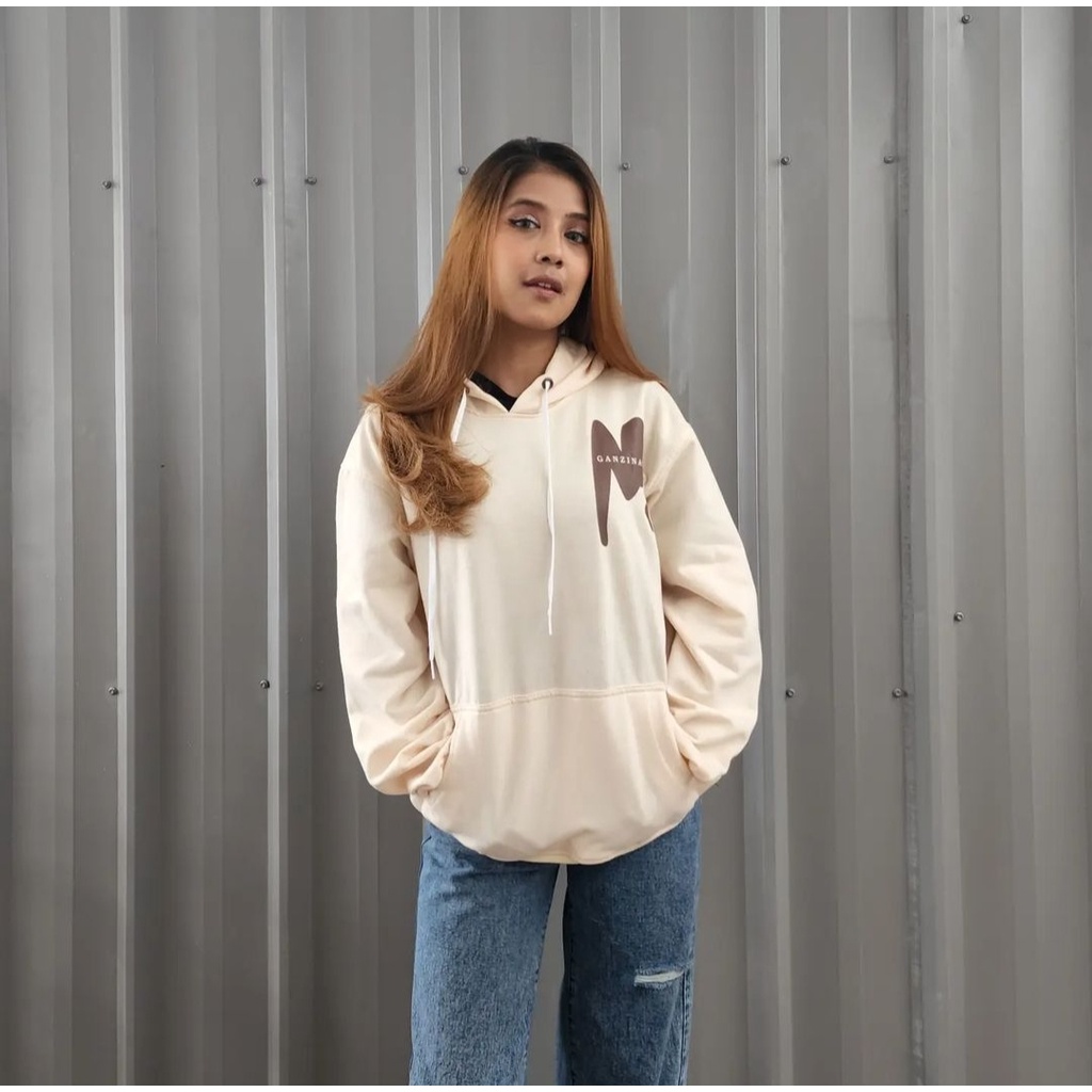 GANZINARA HOODIE SWEATER OVERSIZE PRIA WANITA JACKET JUMPER KOREAN STYLE FASHION SIMPLE KEKINIAN