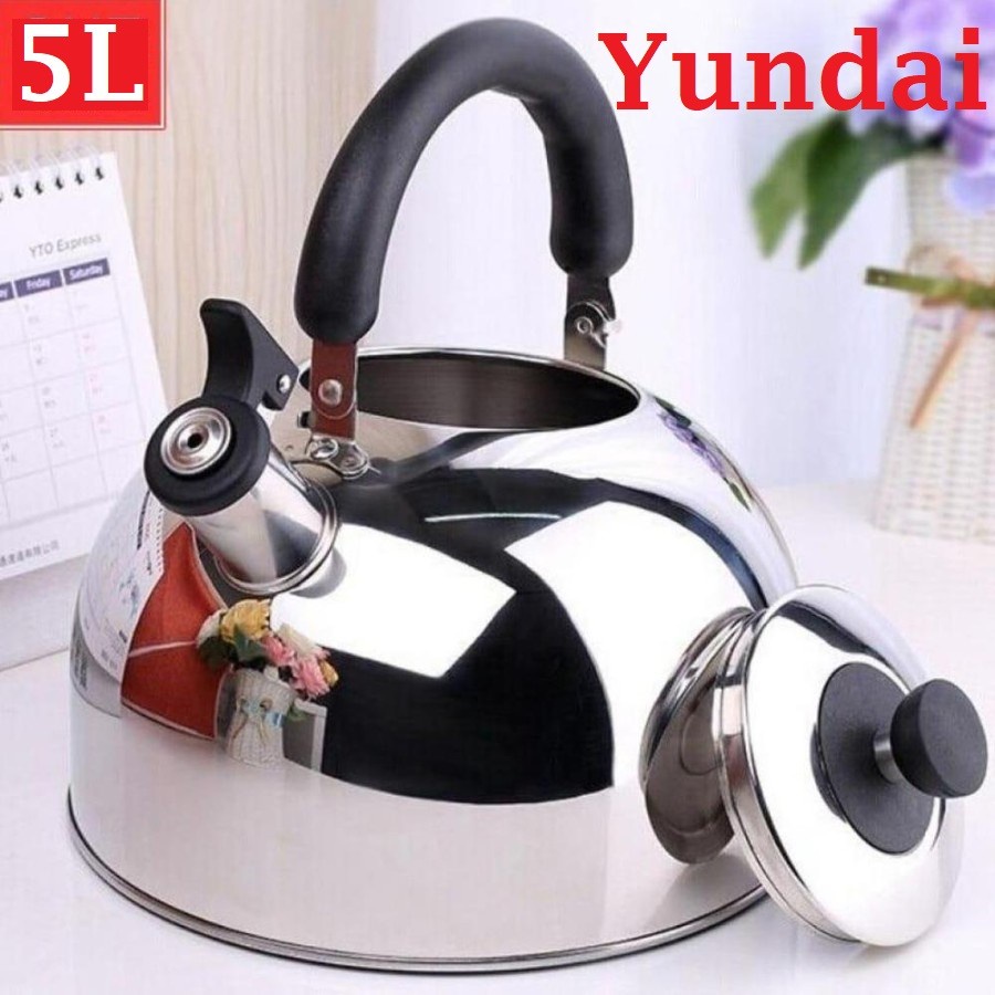 Teko Siul YUNDAI Kapasitas 5 Liter Stainless Whistling Kettle-original