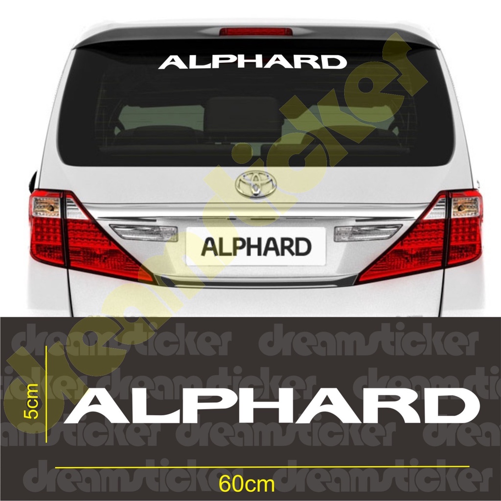 Sticker Stiker Mobil Toyota Alphard Kaca Belakang