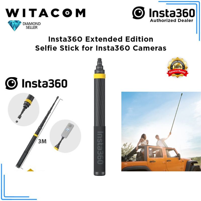 Insta360 Extended Edition 3M Selfie Stick New Version Insta 360 RESMI