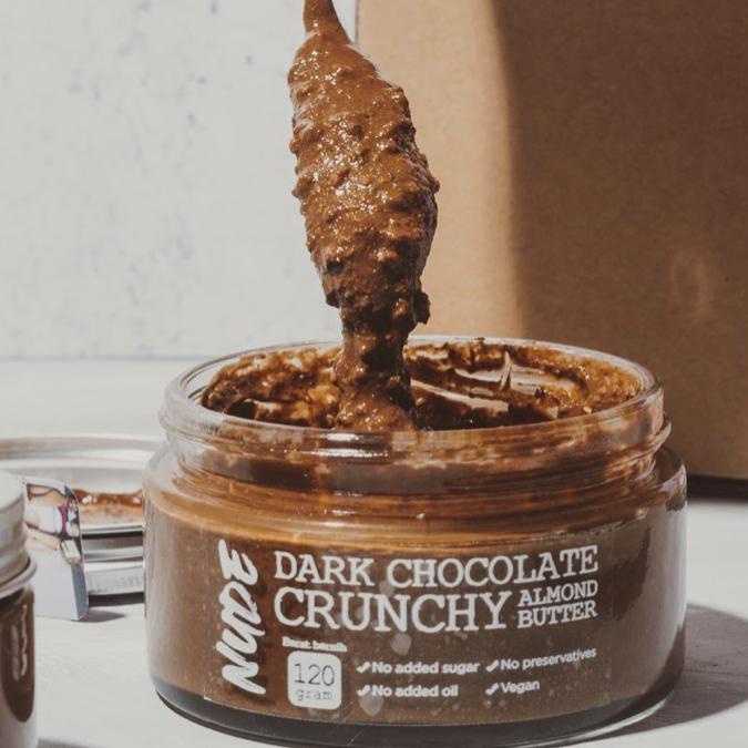 

☎ NUDE x Andrea - Dark Chocolate Crunchy Almond Butter 200g | Gluten Free, Vegan, Keto Friendly ♪