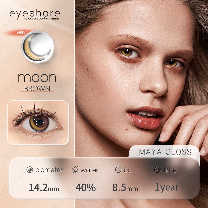 softlens seri bulan moon brown normal cosplay saylor moon mata wanita korea anime softlens import