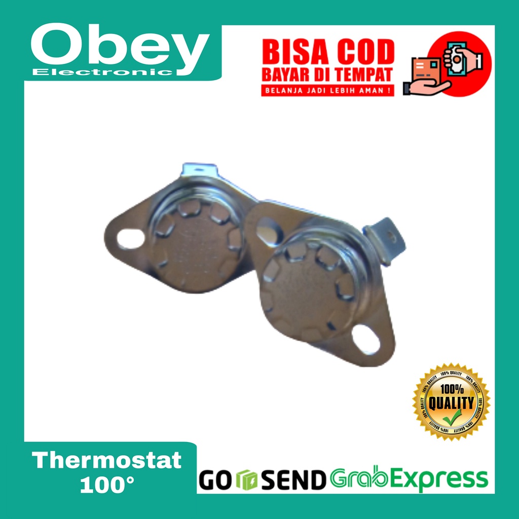 Termostat / Thermostat Bimetal Sensor Suhu Pemutus Arus Otomatis 250v 10a 100c