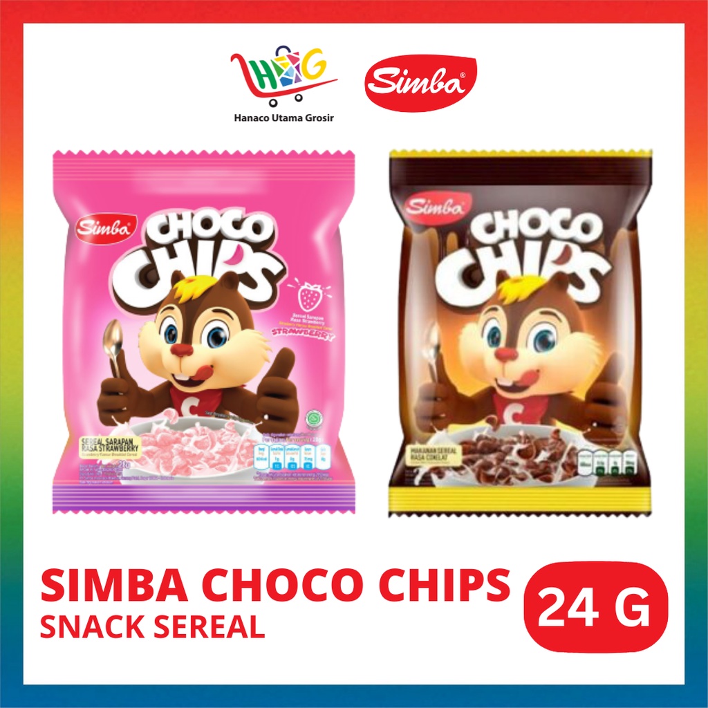 Simba Choco Chips Sereal Cokelat / Strawberry 24 Gram [ 1 PCS ]