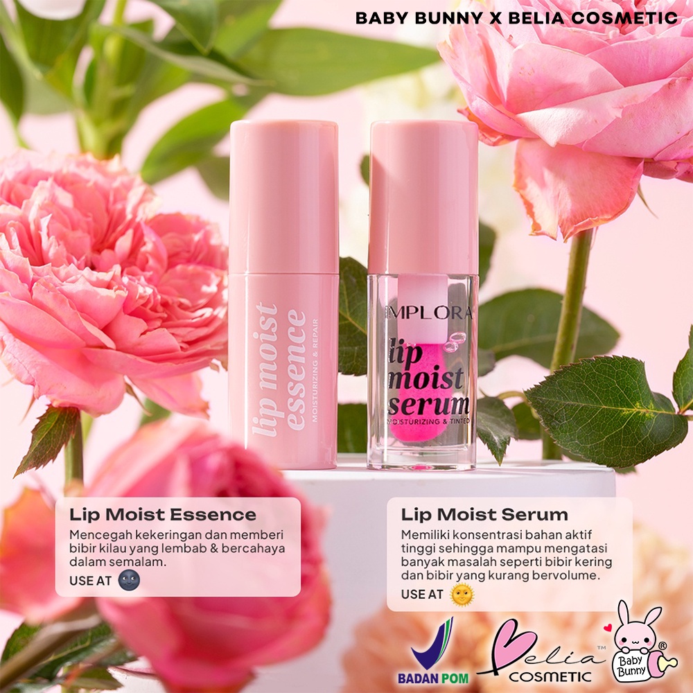 ❤ BELIA ❤ IMPLORA Lip Moist Series | Essence | Serum | Lip Oil | Perawatan Bibir | BPOM