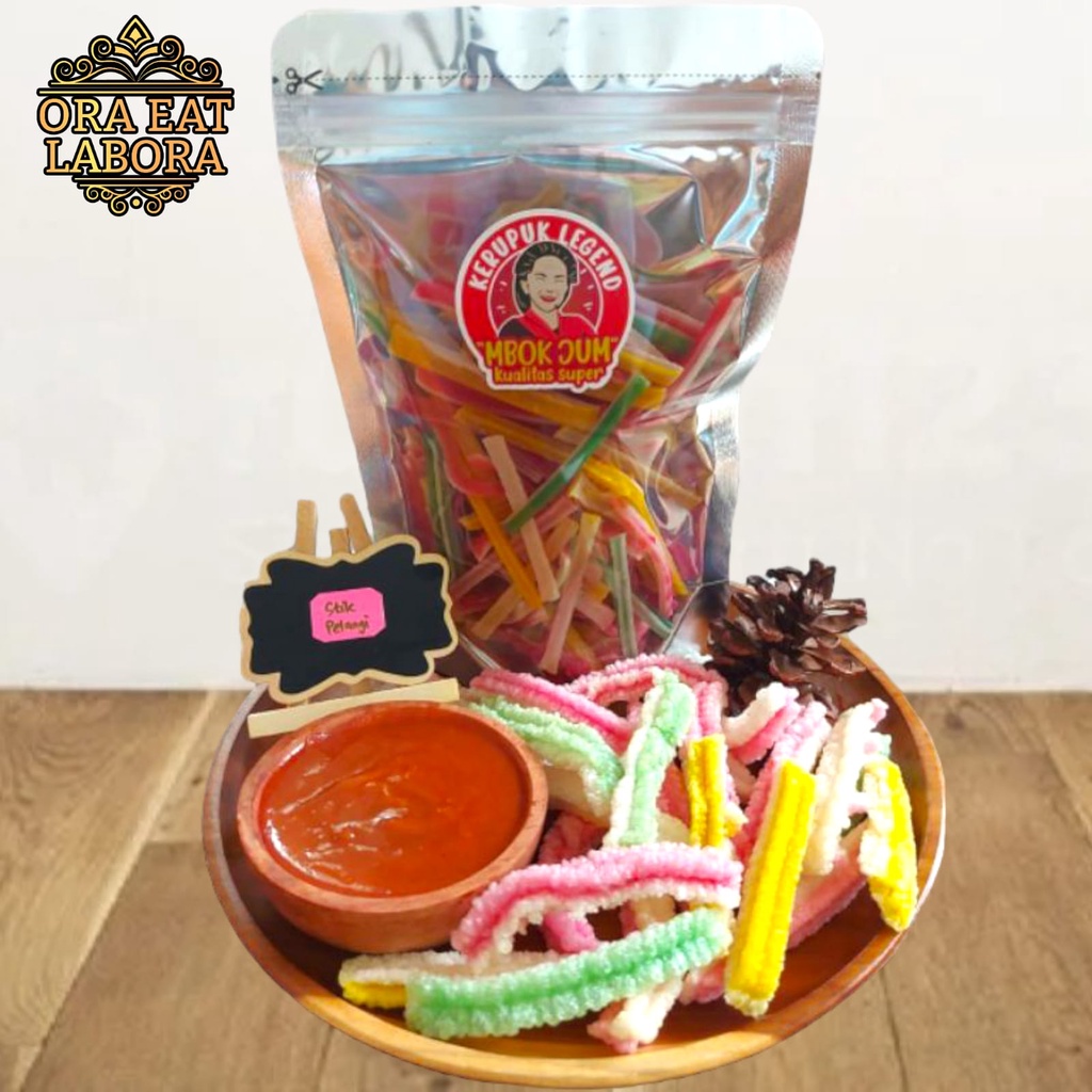 

Kerupuk Mentah Kerupuk Stik Pelangi Krupuk Rainbow Kering Kualitas Premium - Ora Eat Labora