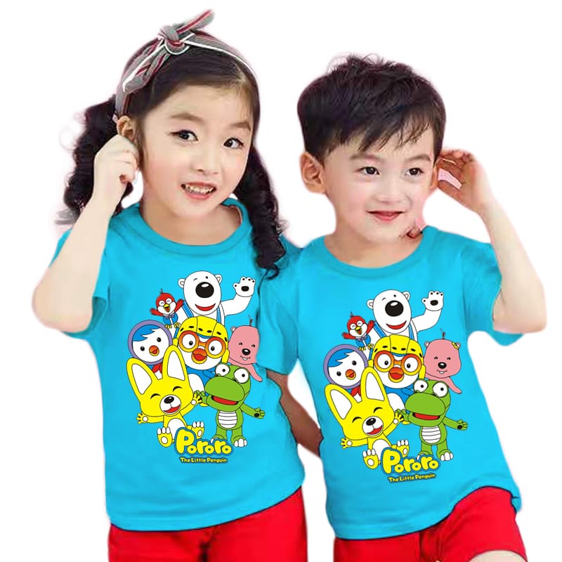 pakaian kaos anak PORORO UNISEX laki/perempuan