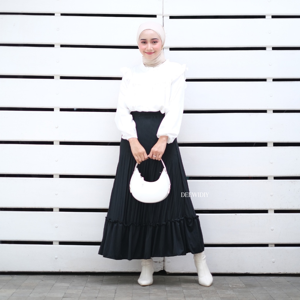 ROK PLISKET VIRAL / ROK PLISKET LIDI PANJANG / ROK PLISKET MURAH - NAMI PLEATS SKIRT DEEWIDIY