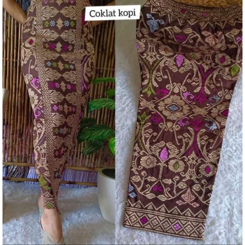 kamen songket bordir jadi strech Kamen jadi strait Kamen songket